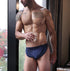 Royal Blue/ Nude beige duo Sexy Runner Hot Pants Brief Underwear, Breathable TWO PACK